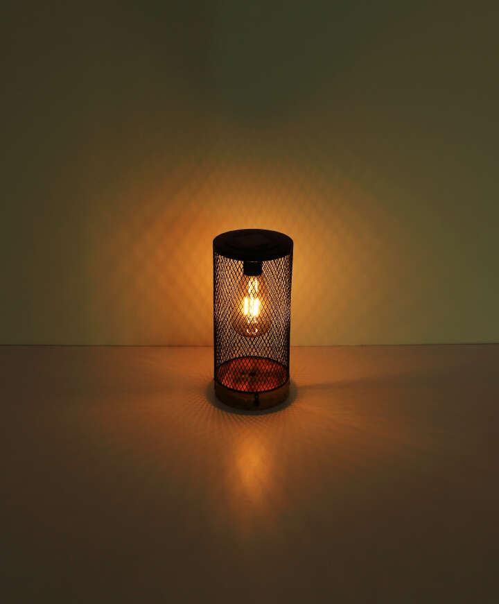 GLOBO LED-Solarleuchte Holz